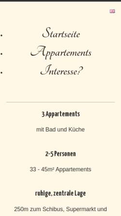 Vorschau der mobilen Webseite www.apartment-sieberer.at, Appartement Sieberer
