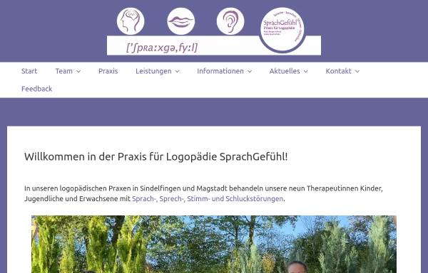 Vorschau von www.sprachgefühl-maichingen.de, SprachGefühl - Praxis für Logopädie