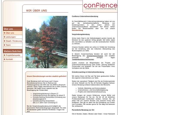 Vorschau von www.confience.de, Confience Unternehmens- und Unternehmerberatung - Rupert Hausner