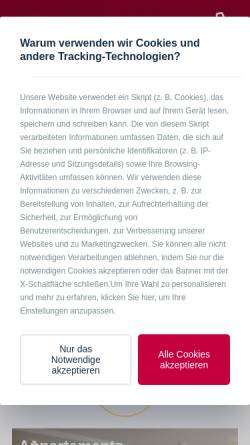Vorschau der mobilen Webseite www.zimmer-im-revier.de, Appartementvermittlung