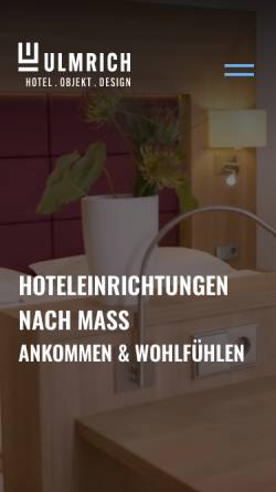 Vorschau der mobilen Webseite www.ulmrich-hoteleinrichtungen.de, Ulmrich GmbH