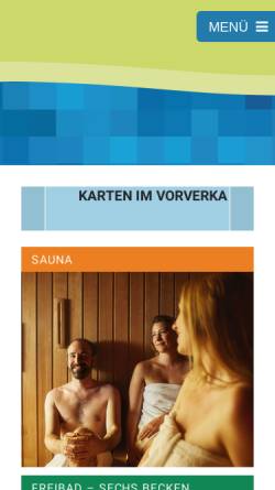 Vorschau der mobilen Webseite www.panorama-bad-stromberg.de, Panorama-Bad, Freibad und Sauna