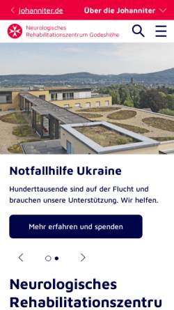 Vorschau der mobilen Webseite www.godeshoehe.de, Godeshöhe - Neurologisches Rehabilitationszentrum