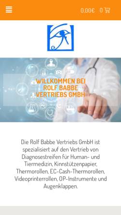 Vorschau der mobilen Webseite www.babbe.de, Rolf Babbe Vertriebs GmbH
