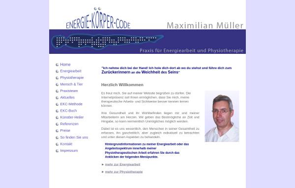 Vorschau von www.energie-körper-code.de, Praxis für Energiearbeit und Physiotherapie Maximilian Müller