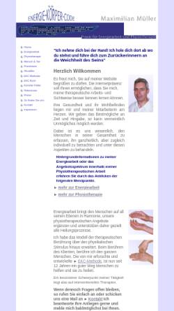 Vorschau der mobilen Webseite www.energie-körper-code.de, Praxis für Energiearbeit und Physiotherapie Maximilian Müller