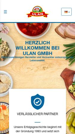 Vorschau der mobilen Webseite www.ulan.de, Ulan GmbH