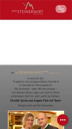 Vorschau der mobilen Webseite www.steinerwirt.at, Gasthof Steinerwirt