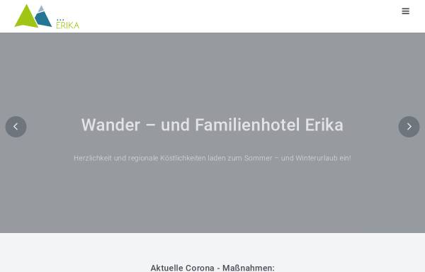 Vorschau von www.wanderhotel-erika.at, Wanderhotel Erika