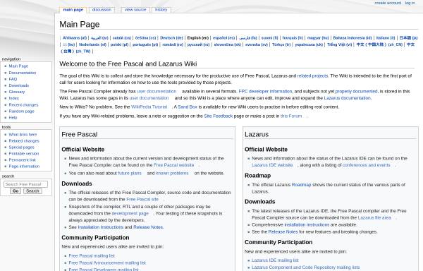 Vorschau von wiki.lazarus.freepascal.org, Lazarus Wiki