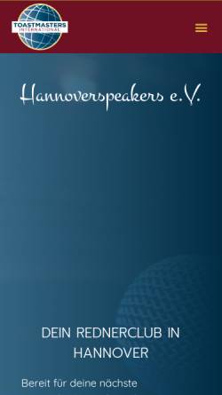 Vorschau der mobilen Webseite hannover-speakers.de, Hannover Speakers