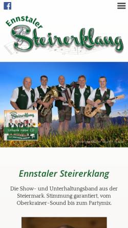 Vorschau der mobilen Webseite www.ennstaler-steirerklang.at, Ennstaler Steirerklang