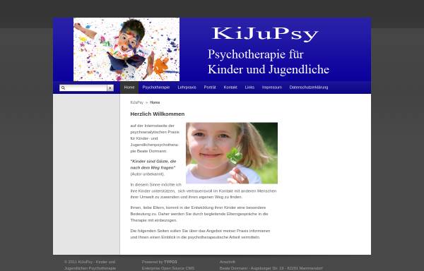 Vorschau von www.kijupsy.com, KiJuPsy - Psychotherapeutische Praxis B. Dormann