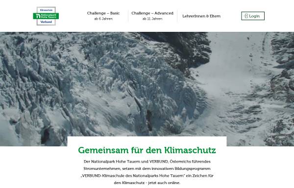 Vorschau von www.nationalpark-klimaschule.at, Verbund Klimaschule des Nationalparks Hohe Tauern