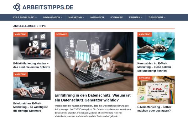 Vorschau von www.arbeitstipps.de, Arbeitstipps