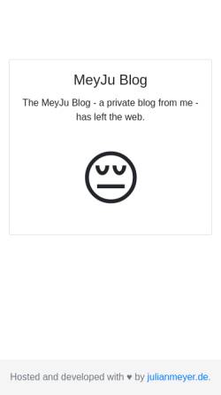 Vorschau der mobilen Webseite blog.meyju.net, MeyJu Blog