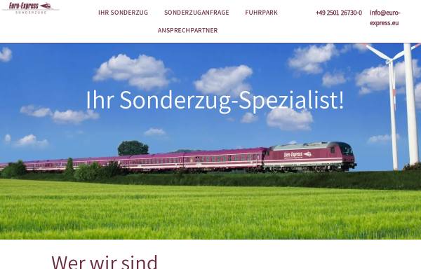 Vorschau von www.euro-express.eu, Euro-Express Sonderzüge GmbH & Co. KG