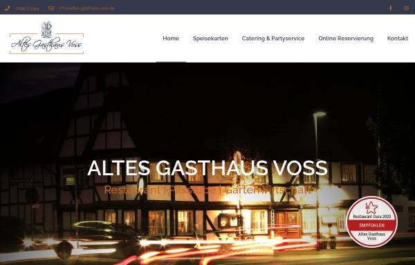 Vorschau von www.altes-gasthaus-voss.de, Altes Gasthaus Voss