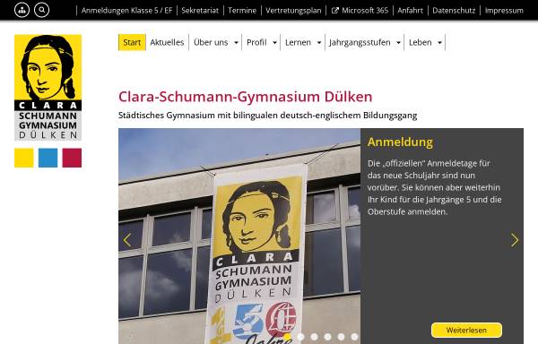 Vorschau von www.clara-duelken.de, Clara-Schumann-Gymnasium Dülken
