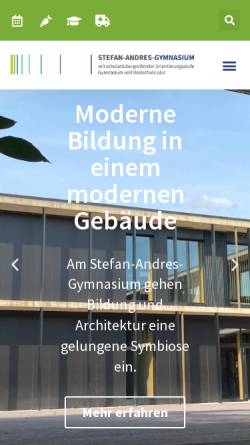 Vorschau der mobilen Webseite www.sag-schweich.de, Stefan-Andres-Gymnasium