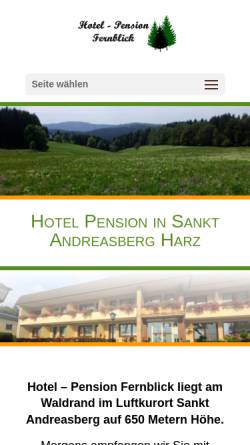 Vorschau der mobilen Webseite www.hotel-pension-fernblick.de, Hotel Pension Fernblick