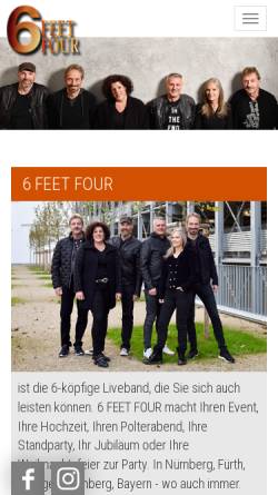Vorschau der mobilen Webseite 6-feet-four.de, 6 Feet Four