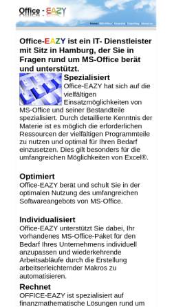Vorschau der mobilen Webseite www.office-eazy.de, Office-Easy Christian Koenig