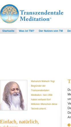 Vorschau der mobilen Webseite www.niederrhein.friedenspalast.de, Maharishi Friedenspalast Niederrhein
