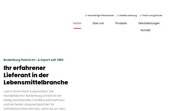 Vorschau von www.bodenburg.de, Handelskontor Bodenburg Gmbh - Geflügel Import Export