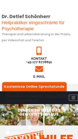 Vorschau der mobilen Webseite www.hypnose-schoenherr.de, HypnoNLP
