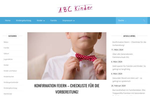Vorschau von www.abc-kinder.de, ABC Kinder - ein Blog von Eltern für Eltern