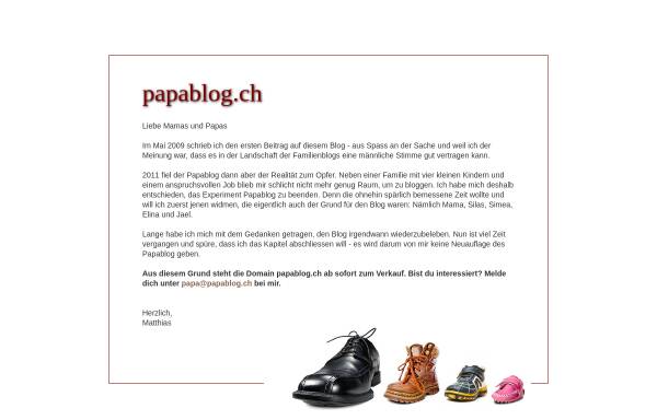 Vorschau von www.papablog.ch, Vatersein hautnah. Der Blog für Väter und andere Eltern