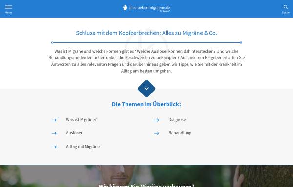 Vorschau von www.alles-ueber-migraene.de, Alles über Migräne