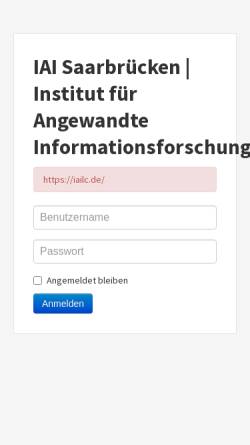 Vorschau der mobilen Webseite www.iai-sb.de, Institut für Angewandte Informationsforschung (IAI)