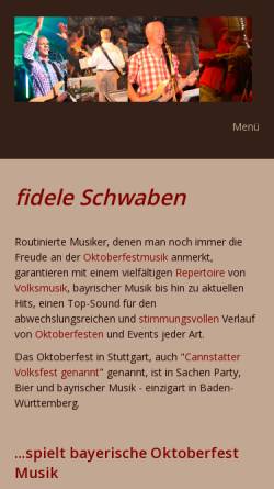 Vorschau der mobilen Webseite fidele-schwaben.de, Fidele Schwaben