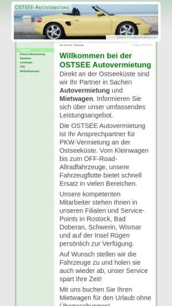 Vorschau der mobilen Webseite ostsee-autovermietung.de, Ostsee Autovermietung, Carsten Kempfert