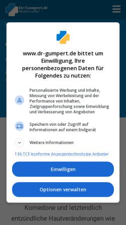 Vorschau der mobilen Webseite www.dr-gumpert.de, Dr. Gumpert: Akne