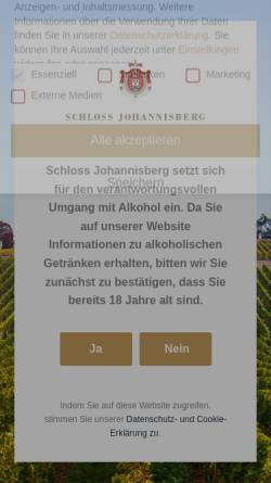 Vorschau der mobilen Webseite www.schloss-johannisberg.de, Johannisberg, Domaine Schloss