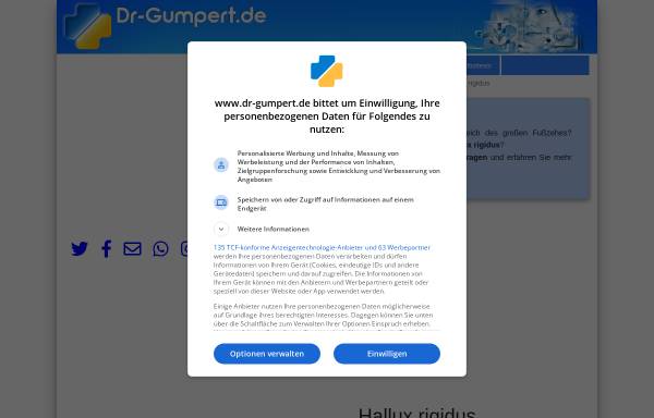 Vorschau von www.dr-gumpert.de, Dr. Gumpert: Hallux rigidus