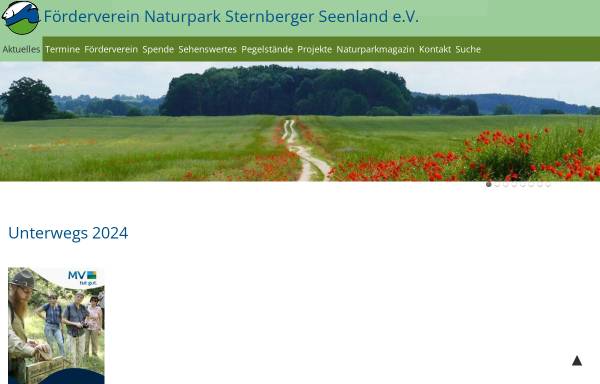 Vorschau von www.sternberger-seenland.de, Naturpark Sternberger Seenland