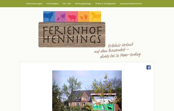 Vorschau von www.ferienhof-hennings.de, Ferienhof Hennings