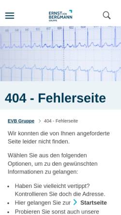 Vorschau der mobilen Webseite www.praeventionevb.de, Zentrum für Prävention am Klinikum Ernst von Bergmann