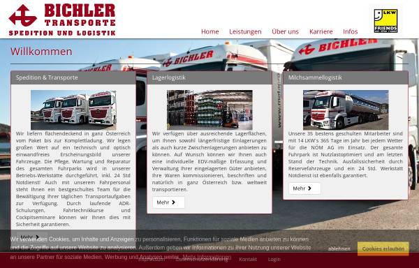 Vorschau von www.bichler.at, Bichler Transporte GmbH
