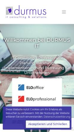 Vorschau der mobilen Webseite www.durmus.de, Durmus IT Consulting & Solutions