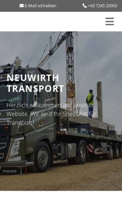 Vorschau der mobilen Webseite www.neuwirth-transporte.at, Neuwirth Transport Ges.m.b.H.