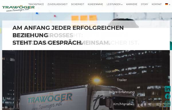 Vorschau von trawoeger.net, Trawöger Transport Gesellschaft m.b.H.