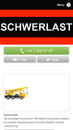 Vorschau der mobilen Webseite www.schwerlast.at, Schwerlast Gesellschaft m.b.H. Nfg. KG