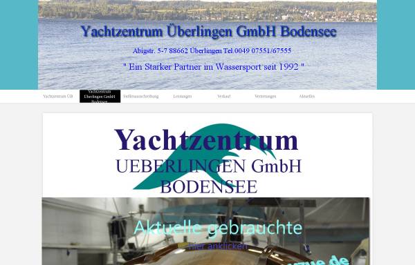 Vorschau von www.yzue.de, Yachtzentrum Überlingen GmbH