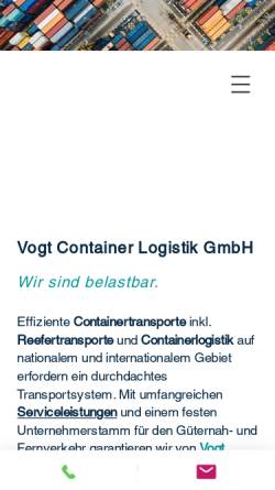 Vorschau der mobilen Webseite www.vogt-container.de, Vogt Container Logistik GmbH