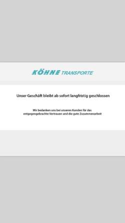 Vorschau der mobilen Webseite www.koehne-transporte.de, Andreas Köhne e. K.